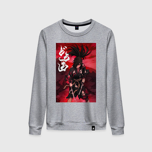 Женский свитшот Дороро Хяккимару мечник / Меланж – фото 1