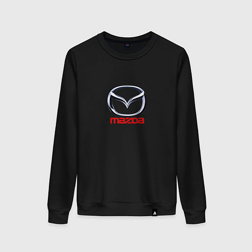 Женский свитшот Mazda logo / Черный – фото 1