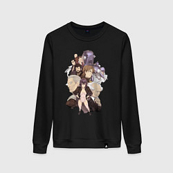 Свитшот хлопковый женский Призрак в доспехах Мотоко Кусанаги, цвет: черный