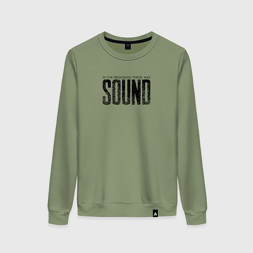 Женский свитшот В начале был звук / Авокадо – фото 1