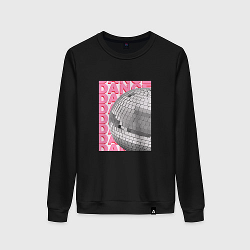 Женский свитшот Ретро диско шар dance / Черный – фото 1