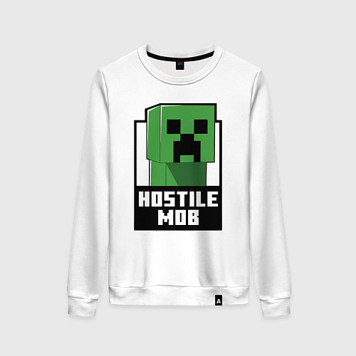 Женский свитшот Minecraft hostile mob / Белый – фото 1