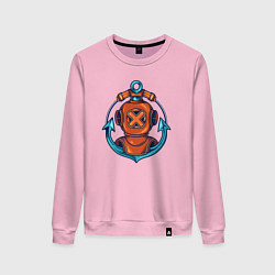 Женский свитшот Ретро моряк аквалангист