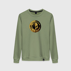 Свитшот хлопковый женский Механикус Warhammer, цвет: авокадо