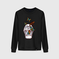 Женский свитшот Бабочки и череп