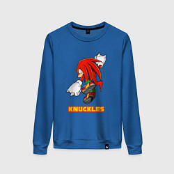 Свитшот хлопковый женский Knuckles ехидна из соника, цвет: синий