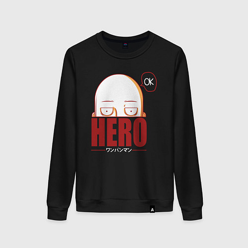 Женский свитшот Сайтама аниме / Черный – фото 1