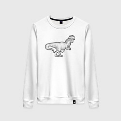 Женский свитшот Петух динозавр