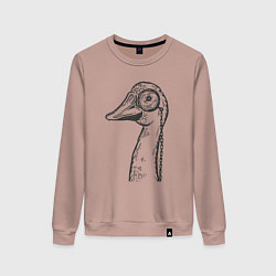 Женский свитшот Гусь в монокле