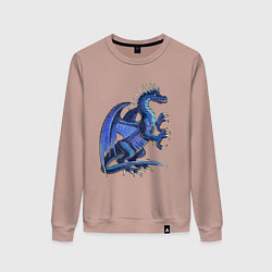 Свитшот хлопковый женский Azure dragon, цвет: пыльно-розовый