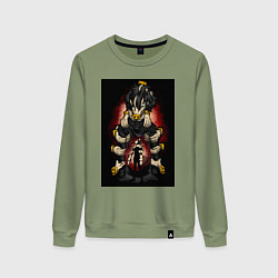 Свитшот хлопковый женский Моя геройская академия Все За Одного, цвет: авокадо