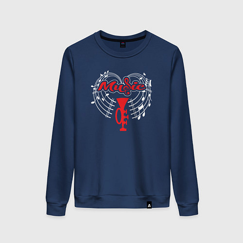 Женский свитшот Music jazz style / Тёмно-синий – фото 1