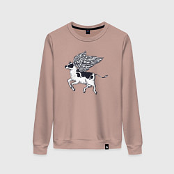 Женский свитшот Крылатая корова