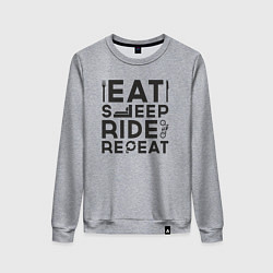 Женский свитшот Eat sleep ride repeat