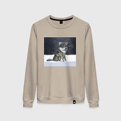 Женский свитшот Волк ауффф мем