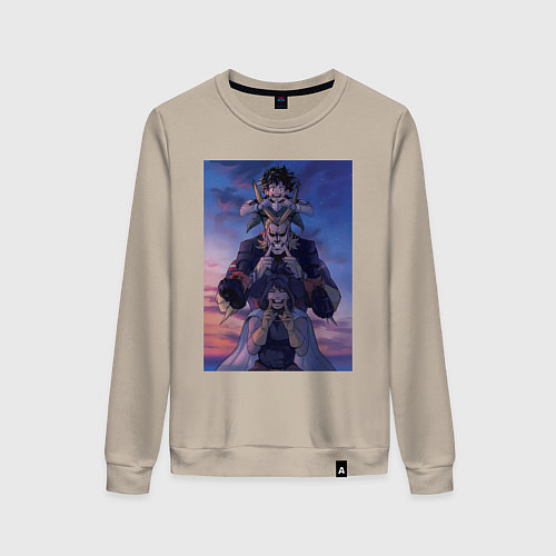 Женский свитшот Моя геройская академия Всемогущий Идзуку Мидория / Миндальный – фото 1
