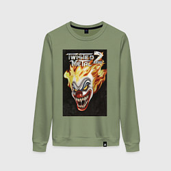 Женский свитшот Twisted metal 2 - clown head