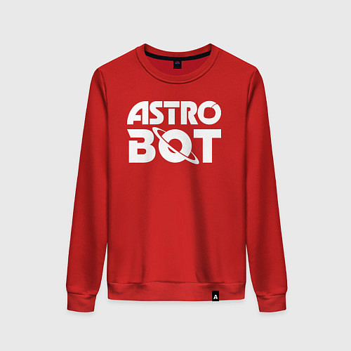 Женский свитшот Astro bot logo / Красный – фото 1