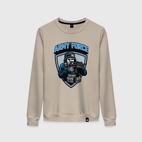 Женский свитшот Army force / Миндальный – фото 1
