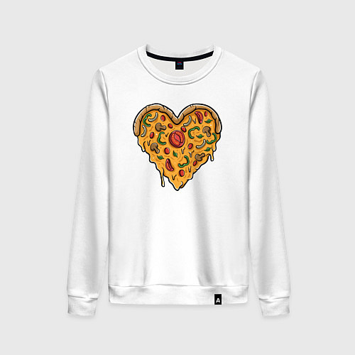 Женский свитшот Pizza heart / Белый – фото 1