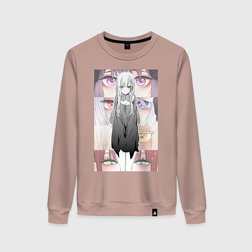 Женский свитшот Эта фарфоровая кукла влюбилась / Пыльно-розовый – фото 1