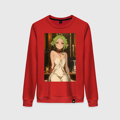 Женский свитшот Реинкарнация безработного Сильфиетта вечернее плат / Красный – фото 1