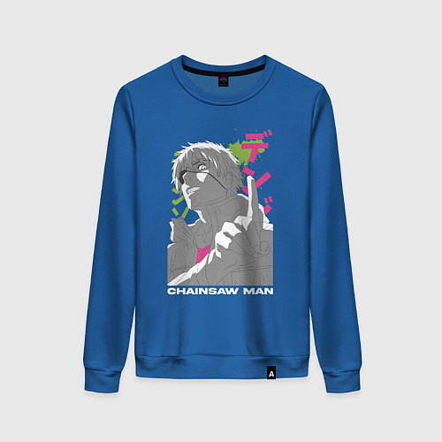 Женский свитшот Человек-бензопила Денджи Denji / Синий – фото 1