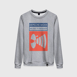 Свитшот хлопковый женский Depeche Mode - Music for the masses merch, цвет: меланж