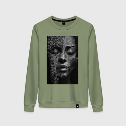 Женский свитшот Нейросети-абстрактное лицо девушки