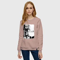 Свитшот хлопковый женский Depeche Mode - Devotional gahan, цвет: пыльно-розовый — фото 2