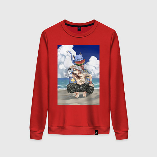 Женский свитшот Хвост Феи Хэппи Нацу Драгнил / Красный – фото 1