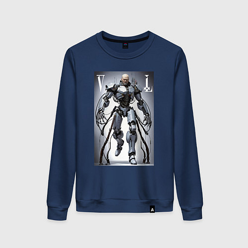 Женский свитшот Cyber Lenin - armor on suction cups / Тёмно-синий – фото 1