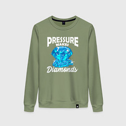 Женский свитшот Pressure makes diamonds