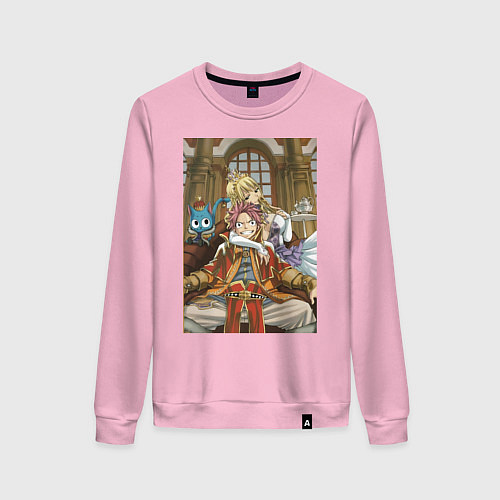 Женский свитшот Хвост Феи Нацу Драгнил король арт / Светло-розовый – фото 1