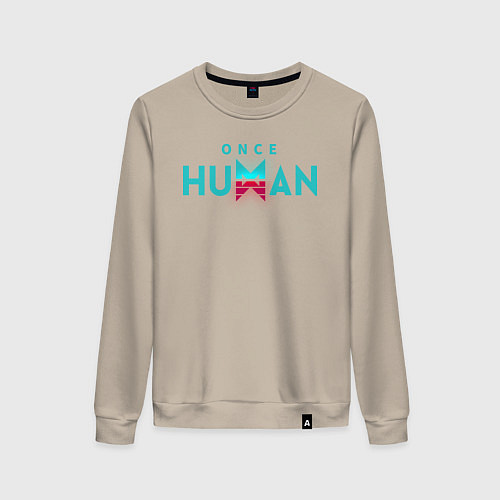 Женский свитшот Once human logo / Миндальный – фото 1