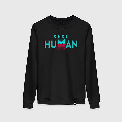 Женский свитшот Once human logo / Черный – фото 1