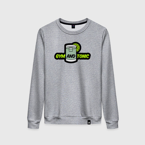 Женский свитшот Gym and tonic / Меланж – фото 1