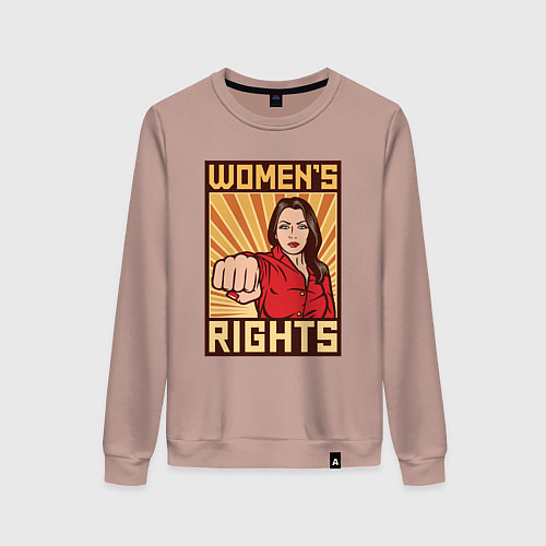 Женский свитшот Права женщин / Пыльно-розовый – фото 1