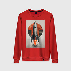 Женский свитшот Постер ракеты
