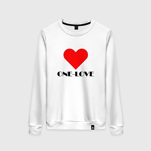 Женский свитшот One - love / Белый – фото 1