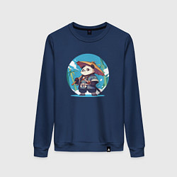 Женский свитшот Панда самурай