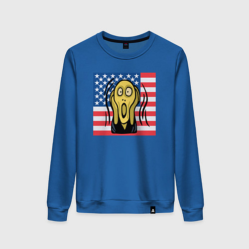 Женский свитшот Крик США / Синий – фото 1