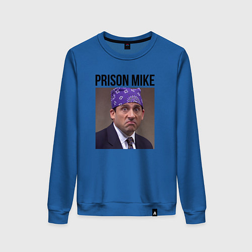 Женский свитшот Prison mike Michael Scott - офис / Синий – фото 1