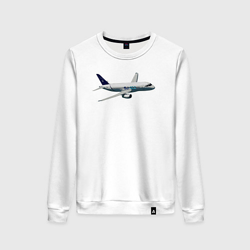 Женский свитшот Опытный самолет SJ-100 ВС 95005 / Белый – фото 1