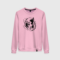 Свитшот хлопковый женский Тёмное зеркало души, цвет: светло-розовый