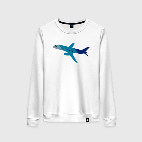 Женский свитшот Superjet-100 синий / Белый – фото 1
