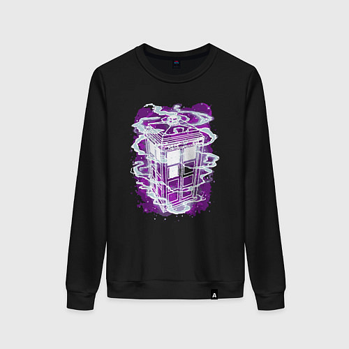 Женский свитшот Tardis violet / Черный – фото 1