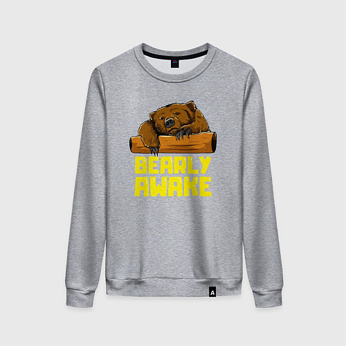 Женский свитшот Bearly awake / Меланж – фото 1