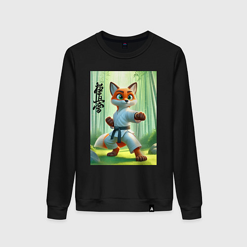 Женский свитшот Kyokushin karate - fox / Черный – фото 1