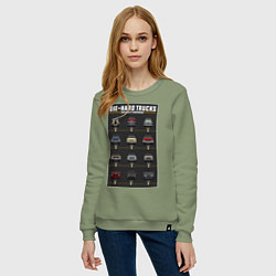 Свитшот хлопковый женский Chevrolet Suburban, цвет: авокадо — фото 2